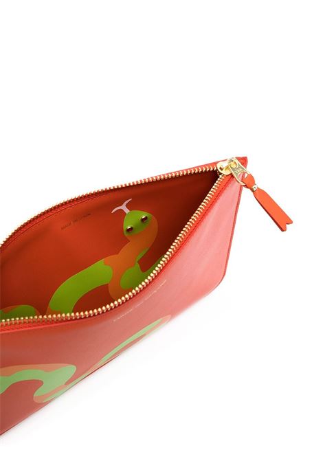 Portafoglio con stampa e zip, WALLETS COMME DES GARCONS | Portafogli | SA5100REORANGE